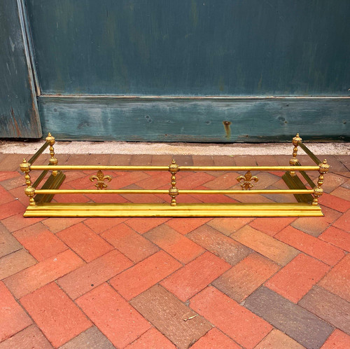Vintage brass tone fireplace - vintage,