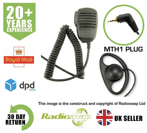 Speaker mic shape earpiece - d-shape,