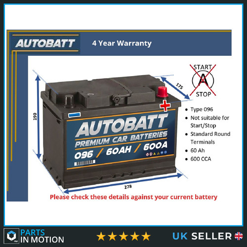 Car battery 096 autobatt - battery,