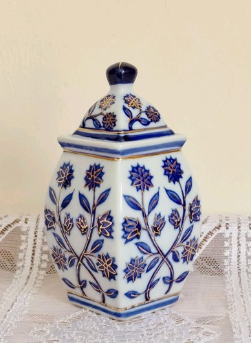 Vintage cobalt blue - vintage, gold