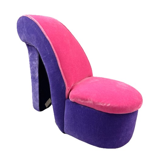 Pink velvet high - velvet, shoe