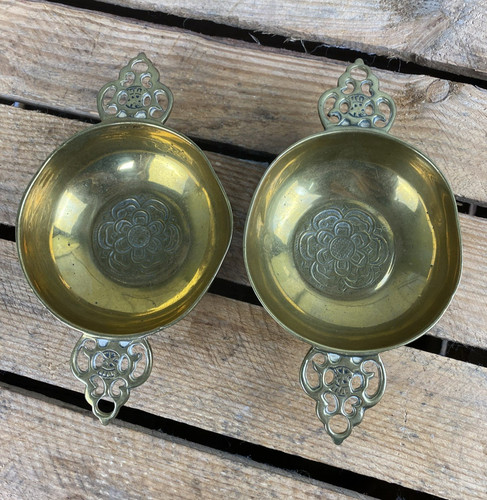 Pair brass scottish quaich - of,