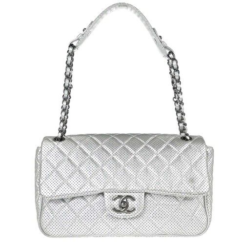 Chanel silver perforated - silver,