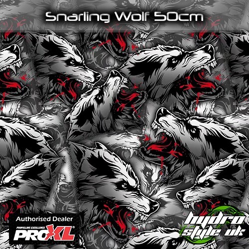 Snarling wolf hydrographics - snarling,