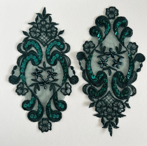 Embroidered sequined beaded - sequined,