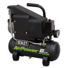 Sealey 6L Compact Small Portable Air Compressor Tank Direct Drive 1 HP SAC0610E