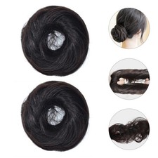 2 Pcs Synthetic Hair Bun Rope Hairpiece Scrunchies Hair Bun Extension