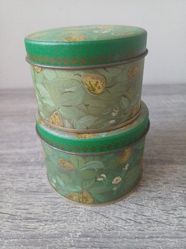 Vintage green round storage - vintage,