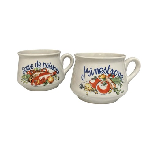 Vintage french soup - french, mugs