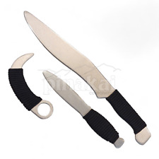 3-Piece Set Aluminum Training Set: Kukri Swagger, Karambit, & Double-Edged Knife