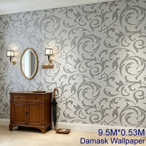 Glitter wallpaper damask - 3d,