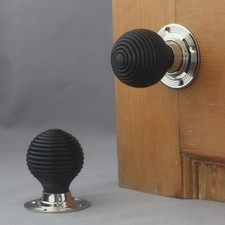 Solid Ebony Beehive Door Knobs
