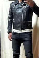 Lewis Leathers Nevada Vintage 80s/90s Leather Rider Jacket, Thick Padding