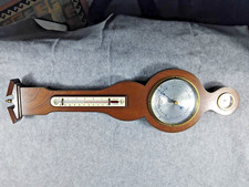 Vintage Aneroid Barometer, Banjo Style Inlaid, Excellent Condition Sku 89