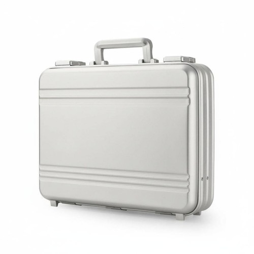 Locking aluminum briefcase - aluminum,