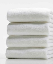 4X White Big Towel Bath Hotel Quality 100% Egyptian Cotton Towel Quality 500 GSM