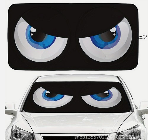 Large cartoon eyes car - eyes,