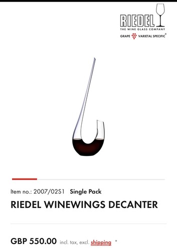 Riedel winewings decanter new - riedel,