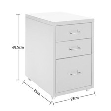 Narrow Chest of Drawer Storage Unit Bedroom Office Filing Cabinet Cupboard Metal