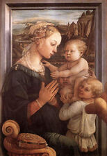 Art oil painting Fra Filippo Lippi - Mary Madonna with the Child and Two Angels
