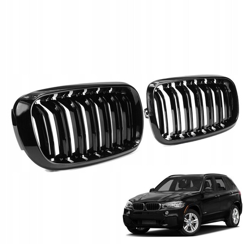 Pair gloss black double slat - pair,