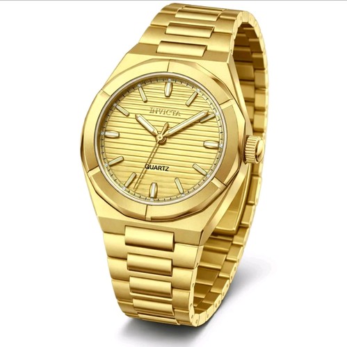 Yellow gold invicta quartz - yellow,