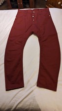 Humor Santiago 36L Rust Red Drop Crotch Jeans