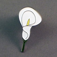 ARUM LILY ENAMEL PIN BADGE -