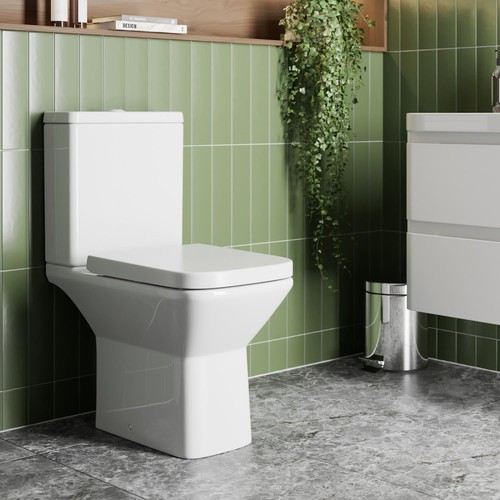 Rimless close coupled toilet - coupled,