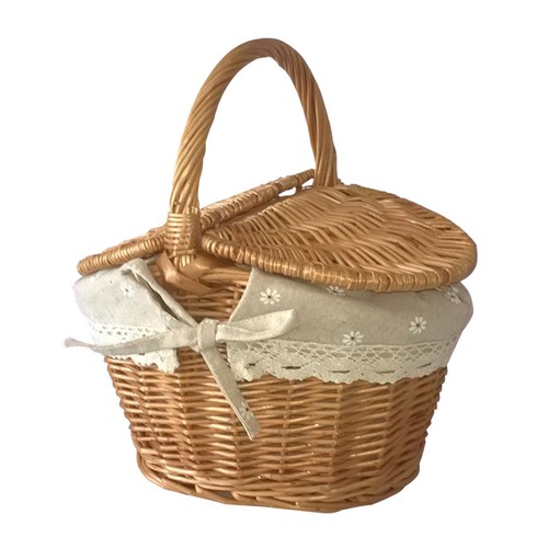 Wicker picnic basket with lid - picnic,