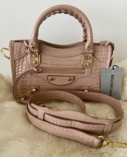 Balenciaga pink croc embossed - pink,