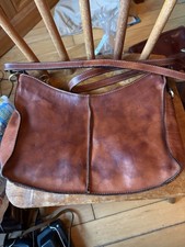 Gianni Conti Leather Shoulder Bag Brown
