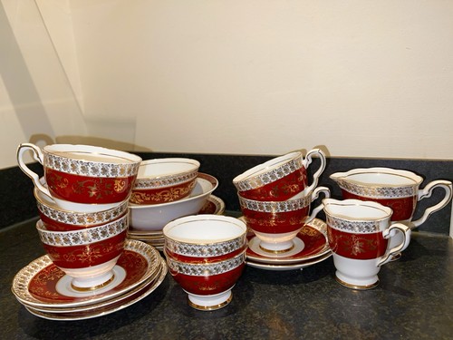 Royal stafford bone china red - royal,