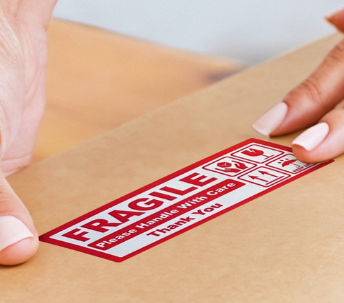 92mm fragile stickers - 32, on
