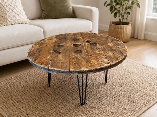 Industrial rustic wooden cable - rustic,