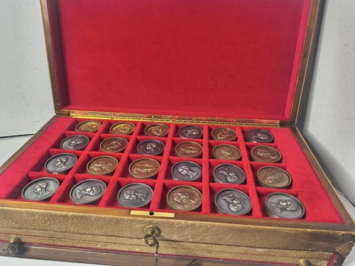 Antique draughts checkers set - draughts,