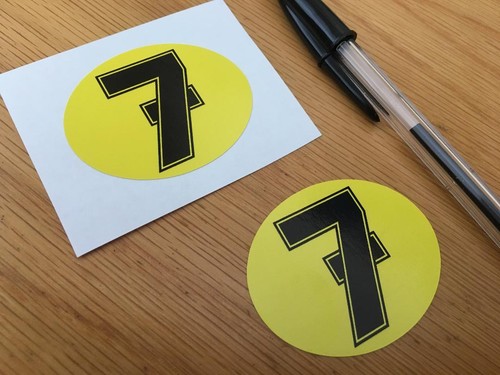 Barry sheene number stickers - number,