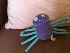 Little Tiger Press Books Incy Wincy Spider Purple Soft Plush Beanie Toy 5" 2010