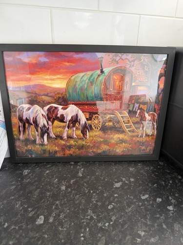 Large framed gypsy horse - framed,