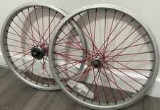 Old/ Mid School Mongoose Expert 20inch Bmx Alloy Rims/ Wheels - Red Spokes