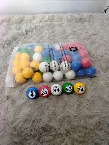 Multi color bingo ball - ball, set-