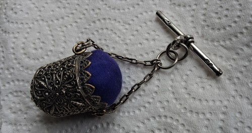 Antique silver chatelaine - antique,
