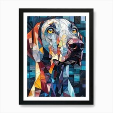 Weimaraner Art Print Framed