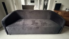Monroe Black Velvet Sofa