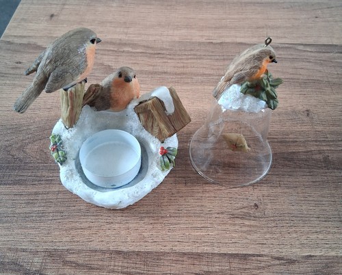 Robin christmas ornaments - robin,