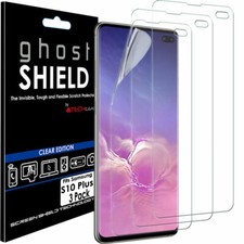 3x TECHGEAR (TPU) FULL COVERAGE Screen Protectors for Samsung Galaxy S10 Plus