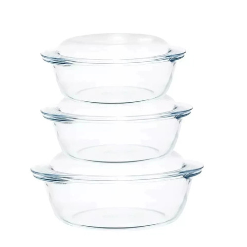 Pcs glass casserole dishes - 3,