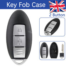 2 Button Key Case for Nissan Qashqai Keyless Entry Remote Fob Shell 2013 - 2020