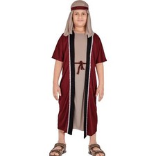 Kids Boys Xmas Nativity Townspeople Joseph Costume Shepherd Villager Costume