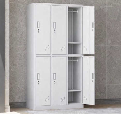 White steel locker cabinet - locker, 6